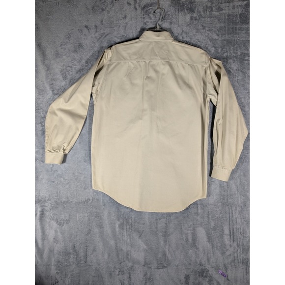 Patagonia Men's Small Tan 100% Cotton Canvas Long Sleeve Button Up Work Shirt - Picture 8 of 12